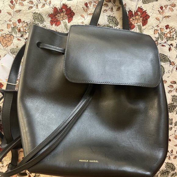 Mansur Gavriel Mini Backpack Black - Picture 2 of 5